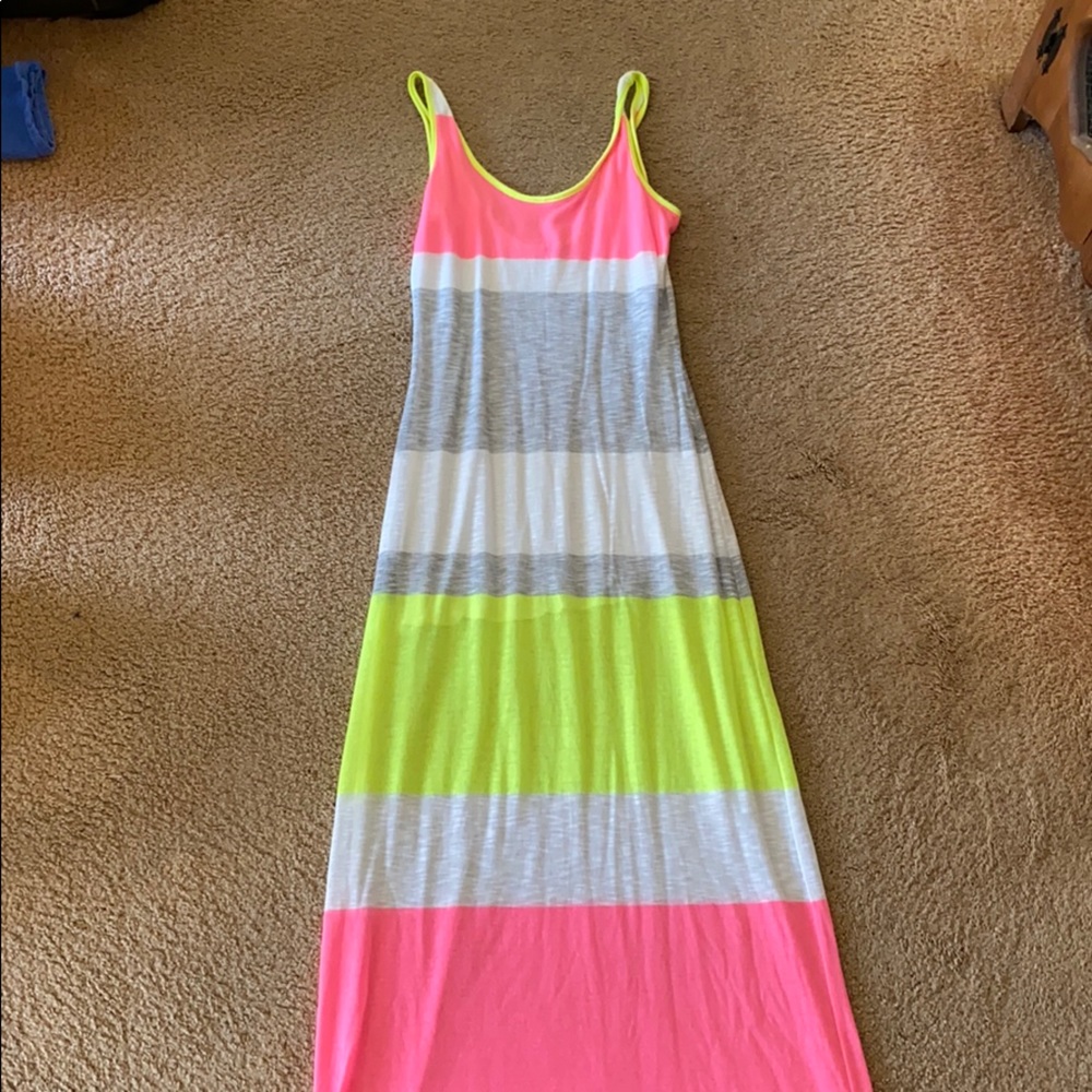 Color block maxi dress